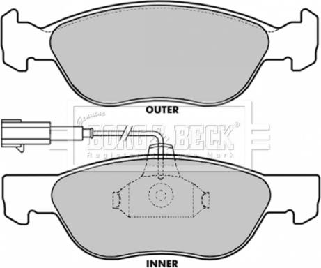 Borg & Beck BBP1387 - Гальмівні колодки, дискові гальма avtolavka.club