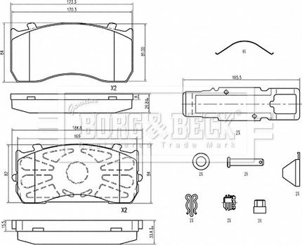 Borg & Beck BBP33010 - Гальмівні колодки, дискові гальма avtolavka.club