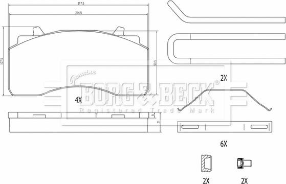 Borg & Beck BBP33021 - Гальмівні колодки, дискові гальма avtolavka.club