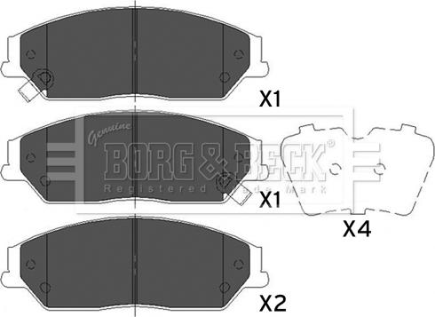 Borg & Beck BBP2493 - Гальмівні колодки, дискові гальма avtolavka.club