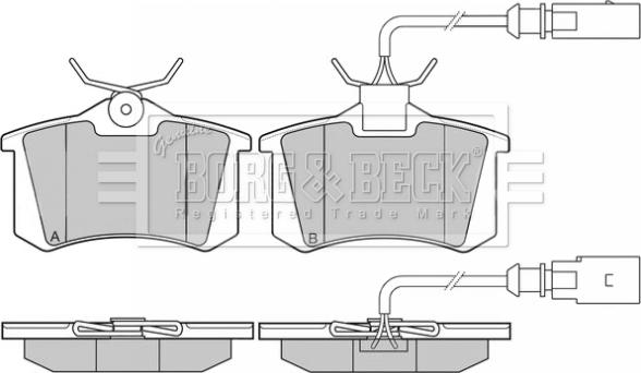 Borg & Beck BBP2445 - Гальмівні колодки, дискові гальма avtolavka.club