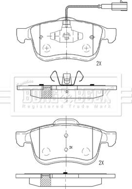 Borg & Beck BBP2558 - Гальмівні колодки, дискові гальма avtolavka.club