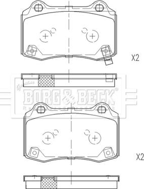 Borg & Beck BBP2649 - Гальмівні колодки, дискові гальма avtolavka.club