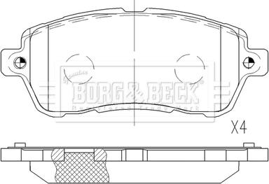 Borg & Beck BBP2646 - Гальмівні колодки, дискові гальма avtolavka.club