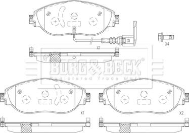 Borg & Beck BBP2605 - Гальмівні колодки, дискові гальма avtolavka.club