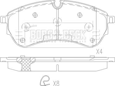 Borg & Beck BBP2684 - Гальмівні колодки, дискові гальма avtolavka.club