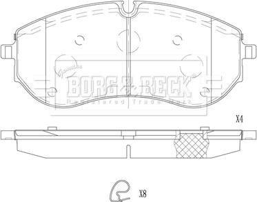 Borg & Beck BBP2837 - Гальмівні колодки, дискові гальма avtolavka.club