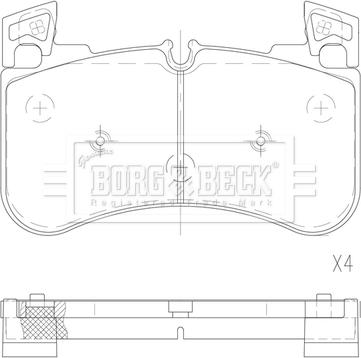 Borg & Beck BBP2827 - Гальмівні колодки, дискові гальма avtolavka.club