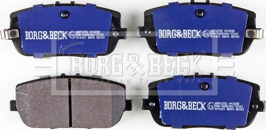 Borg & Beck BBP2252 - Гальмівні колодки, дискові гальма avtolavka.club