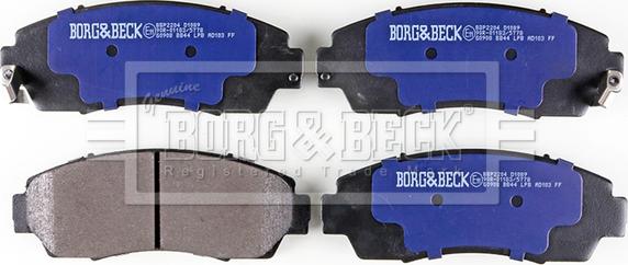 Borg & Beck BBP2204 - Гальмівні колодки, дискові гальма avtolavka.club