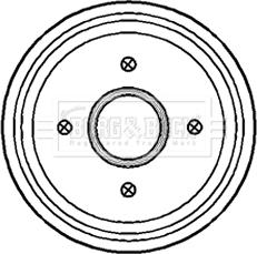 Borg & Beck BBR7154 - Гальмівний барабан avtolavka.club