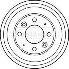 Borg & Beck BBR7156 - Гальмівний барабан avtolavka.club