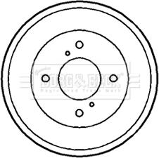 Borg & Beck BBR7165 - Гальмівний барабан avtolavka.club