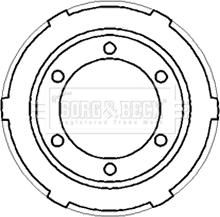 Borg & Beck BBR7187 - Гальмівний барабан avtolavka.club