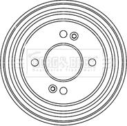Borg & Beck BBR7206 - Гальмівний барабан avtolavka.club