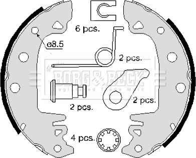 Borg & Beck BBS6086 - Комплект гальм, барабанний механізм avtolavka.club