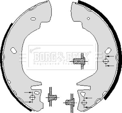 Borg & Beck BBS6024 - Комплект гальм, барабанний механізм avtolavka.club