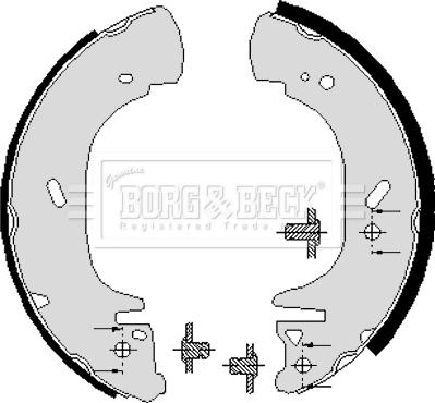 Borg & Beck BBS6190 - Комплект гальм, барабанний механізм avtolavka.club