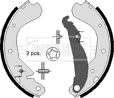 Borg & Beck BBS6104 - Комплект гальм, барабанний механізм avtolavka.club