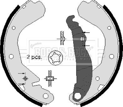 Borg & Beck BBS6101 - Комплект гальм, барабанний механізм avtolavka.club