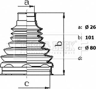 Borg & Beck BCB6442 - Пильник, приводний вал avtolavka.club