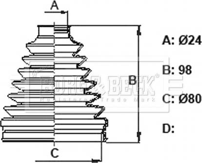 Borg & Beck BCB6404 - Пильник, приводний вал avtolavka.club