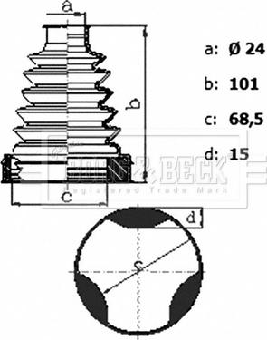 Borg & Beck BCB6423 - Пильник, приводний вал avtolavka.club