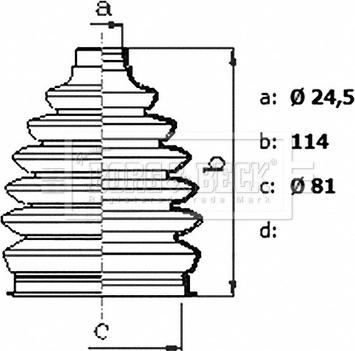 Borg & Beck BCB6422 - Пильник, приводний вал avtolavka.club