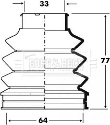 Borg & Beck BCB6095 - Пильник, приводний вал avtolavka.club