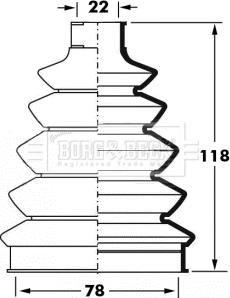 Borg & Beck BCB6060 - Пильник, приводний вал avtolavka.club