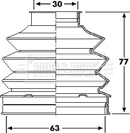 Borg & Beck BCB6195 - Пильник, приводний вал avtolavka.club