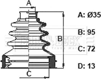 Borg & Beck BCB6391 - Пильник, приводний вал avtolavka.club