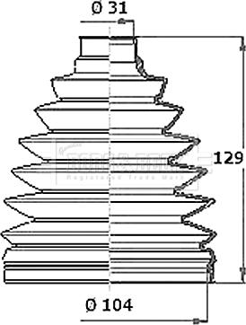 Borg & Beck BCB6356 - Пильник, приводний вал avtolavka.club