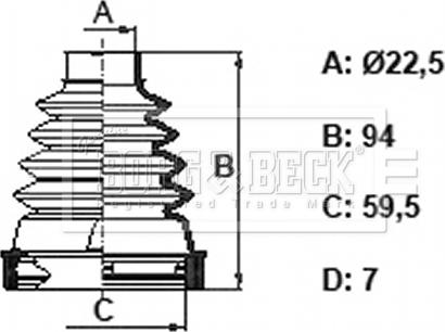 Borg & Beck BCB6368 - Пильник, приводний вал avtolavka.club