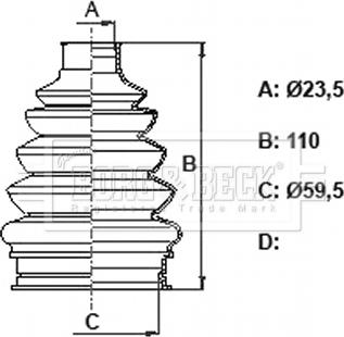 Borg & Beck BCB6382 - Пильник, приводний вал avtolavka.club