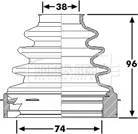 Borg & Beck BCB6254 - Пильник, приводний вал avtolavka.club