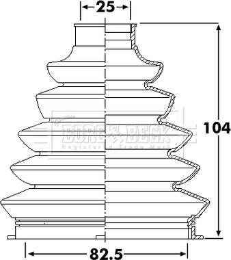 Borg & Beck BCB6250 - Пильник, приводний вал avtolavka.club