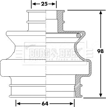 Borg & Beck BCB6263 - Пильник, приводний вал avtolavka.club