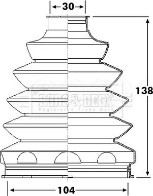 Borg & Beck BCB6228 - Пильник, приводний вал avtolavka.club