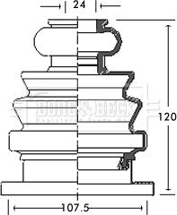 Borg & Beck BCB2682 - Пильник, приводний вал avtolavka.club