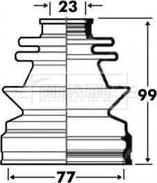 Borg & Beck BCB2851 - Пильник, приводний вал avtolavka.club