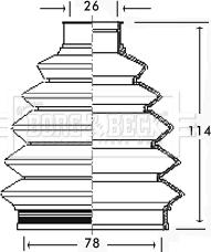 Borg & Beck BCB2347 - Пильник, приводний вал avtolavka.club