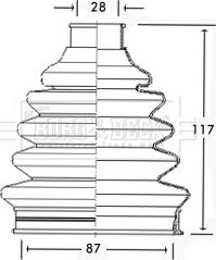 Borg & Beck BCB2331 - Пильник, приводний вал avtolavka.club