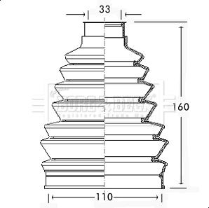 Borg & Beck BCB2324 - Пильник, приводний вал avtolavka.club