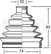 Borg & Beck BCB2326 - Пильник, приводний вал avtolavka.club