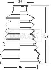 Borg & Beck BCB2226 - Пильник, приводний вал avtolavka.club