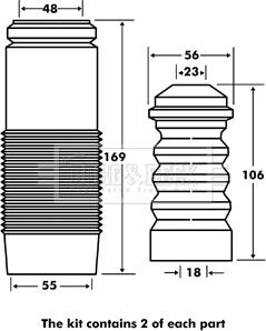 Borg & Beck BPK7047 - Пилозахисний комплект, амортизатор avtolavka.club