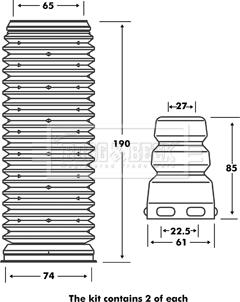 Borg & Beck BPK7001 - Пилозахисний комплект, амортизатор avtolavka.club