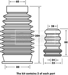 Borg & Beck BPK7114 - Пилозахисний комплект, амортизатор avtolavka.club