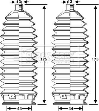 Borg & Beck BSG3405 - Комплект пилника, рульове управління avtolavka.club